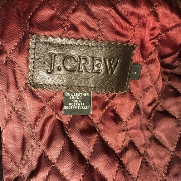 J. Crew heavy leather jacket size Large - Picture 5 of 5